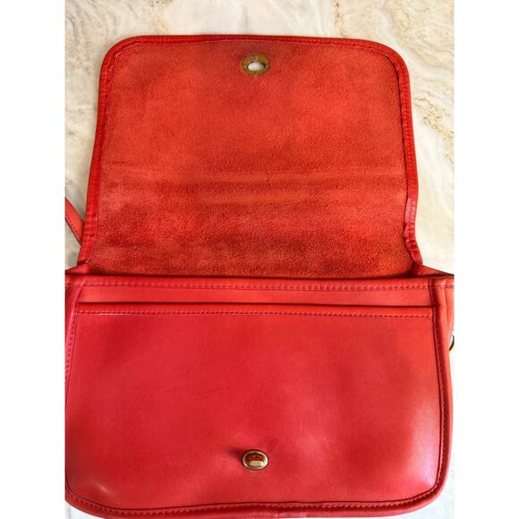 Vintage Coach Convertible Shoulder Clutch Bag Red - Picture 9 of 10